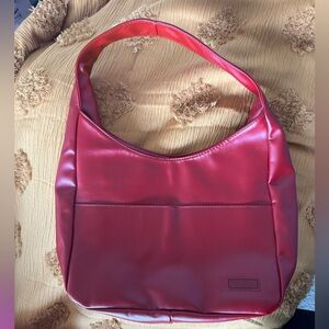 Red Shoulder Bag with pockets